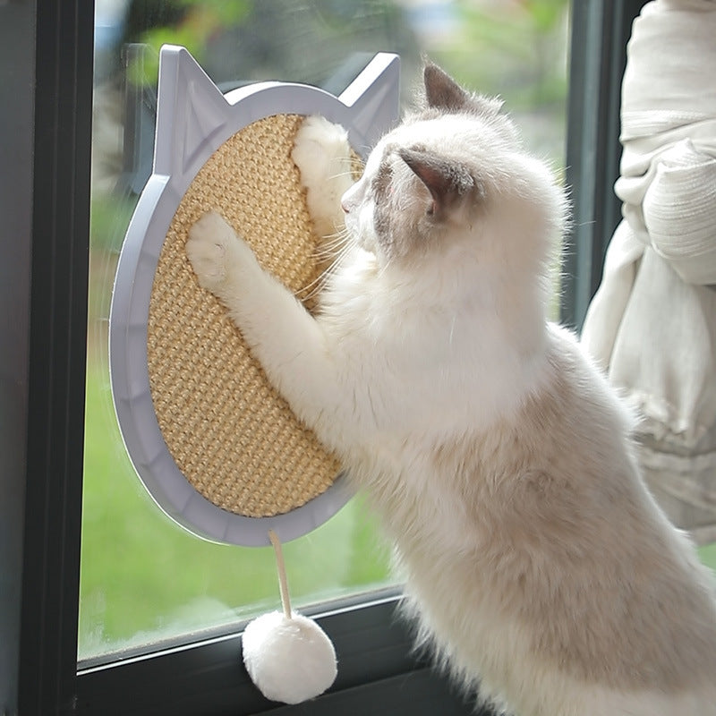 CatHoliday ฝนเล็บติดกระจกหน้าแมว ที่ลับเล็บแมว ที่ฝนเล็บแมว ของเล่นแมว