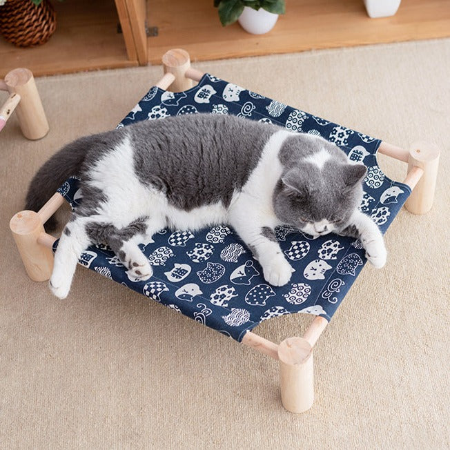 ที่นอนแมวขาไม้ ที่นอนแมว เปลแมว