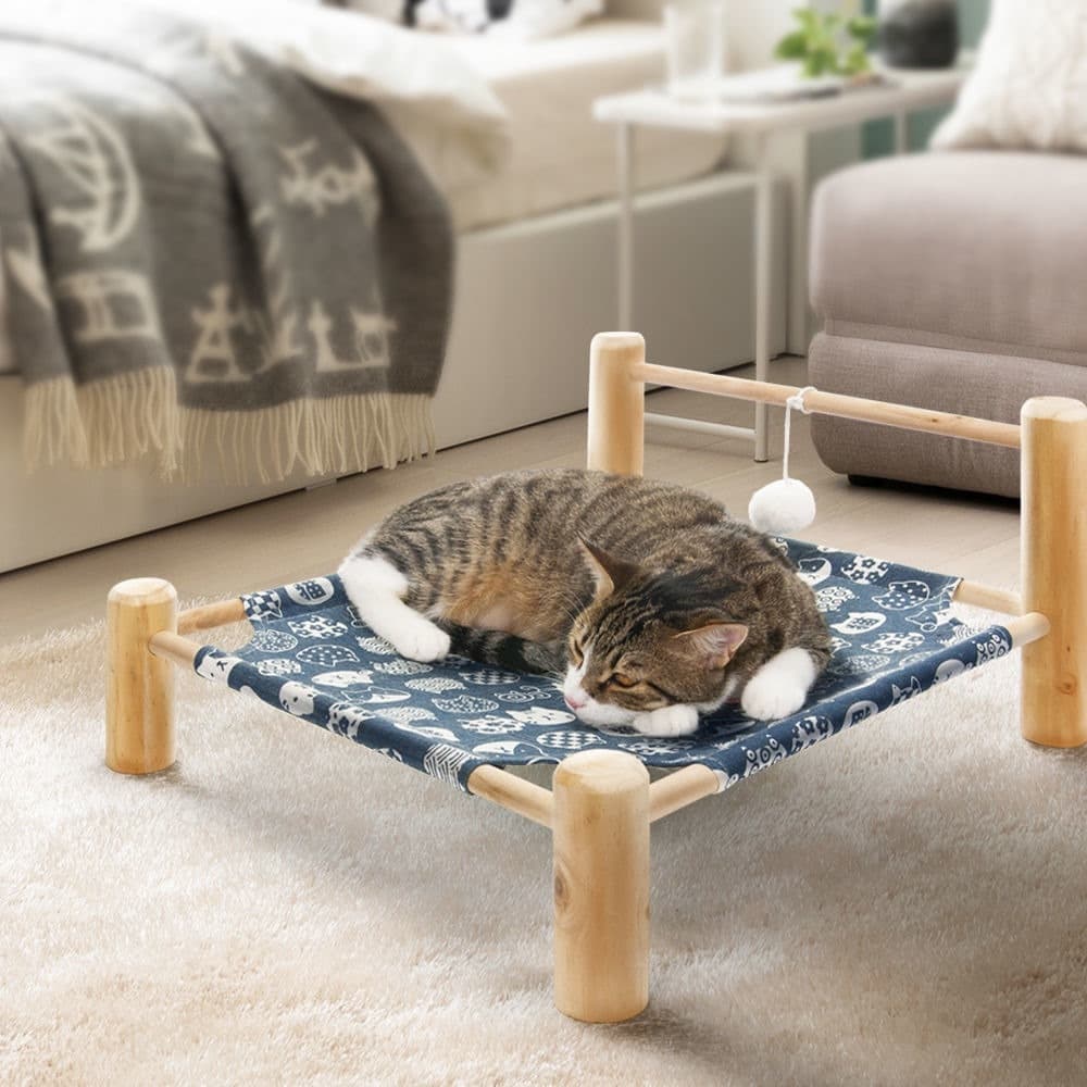CatHoliday เตียงขาไม้ ที่นอนแมว ที่นอนสัตว์เลี้ยง
