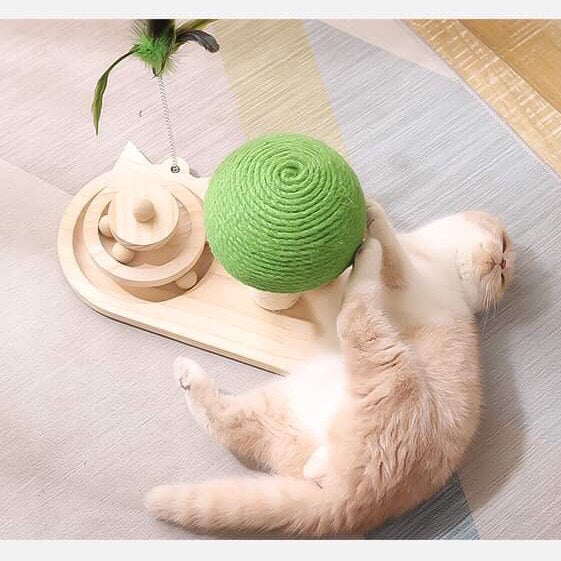 CatHoliday ลับเล็บเห็ดพร้อมรางบอล ของเล่นแมว ที่ฝนเล็บแมว