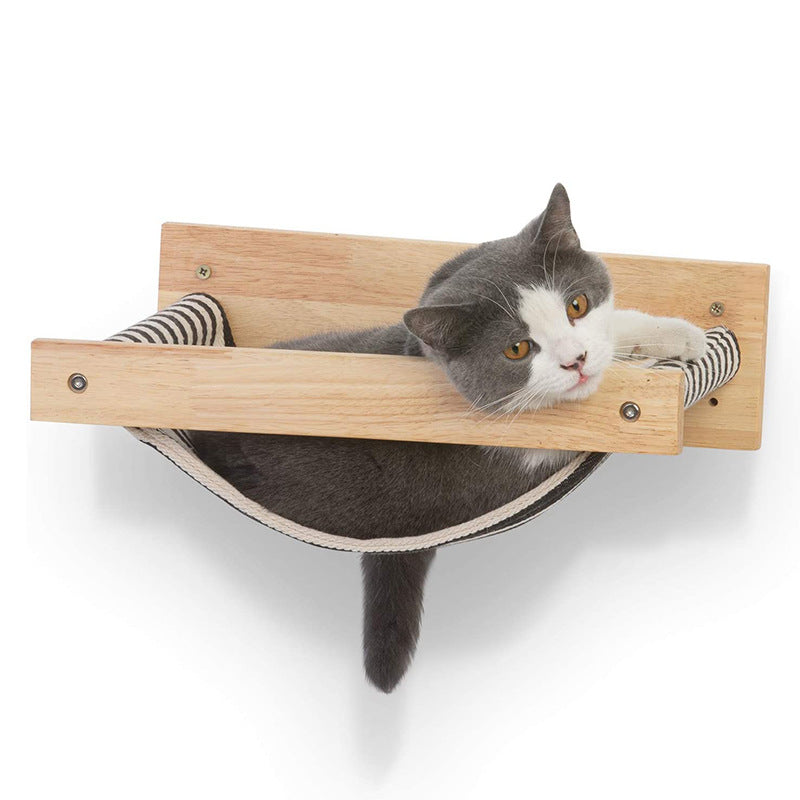 CatHoliday เปลไม้ติดผนัง + บันไดแมว เปลแมว ที่นอนแมว