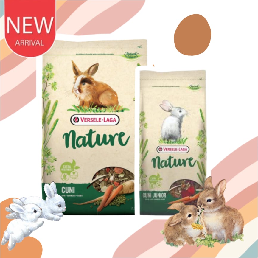 CatHoliday อาหารกระต่าย Nature Cuni เนเจอร์ คูนิ โดย Versele-Laga อาหารสำหรับสัตว์ฟันแทะ อาหารกระต่ายโต อาหารลูกกระต่าย