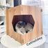 CatHoliday กล่องไม้พร้อมแผ่นฝนเล็บ ที่นอนแมว ลับเล็บแมว ที่ฝนเล็บแมว บ้านแมว