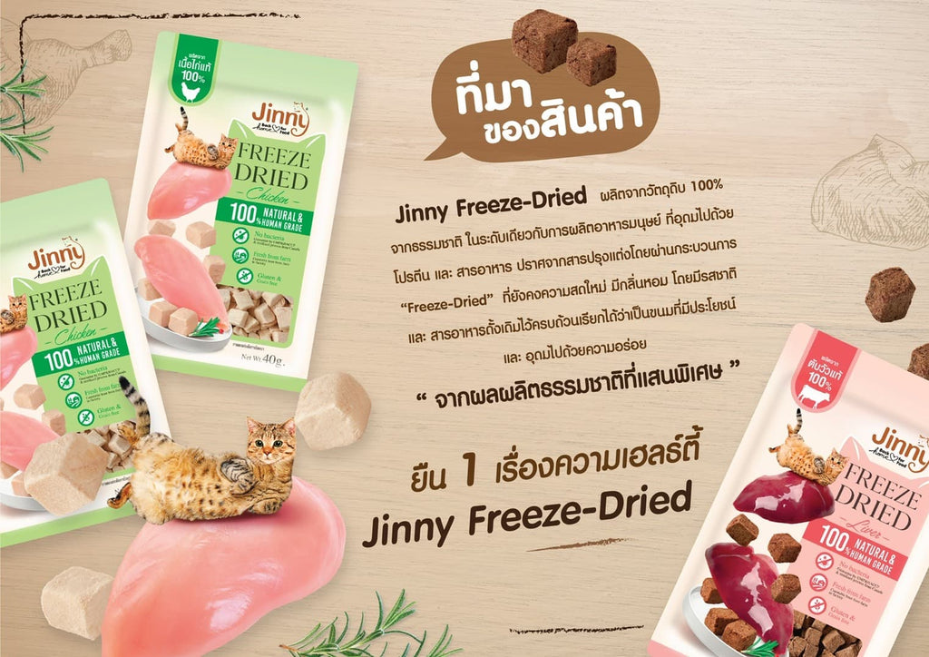 CatHoliday จินนี่ ฟรีซดราย Jinny Freeze-Dried ขนมแมว อาหารแมว ขนมสัตว์เลี้ยง