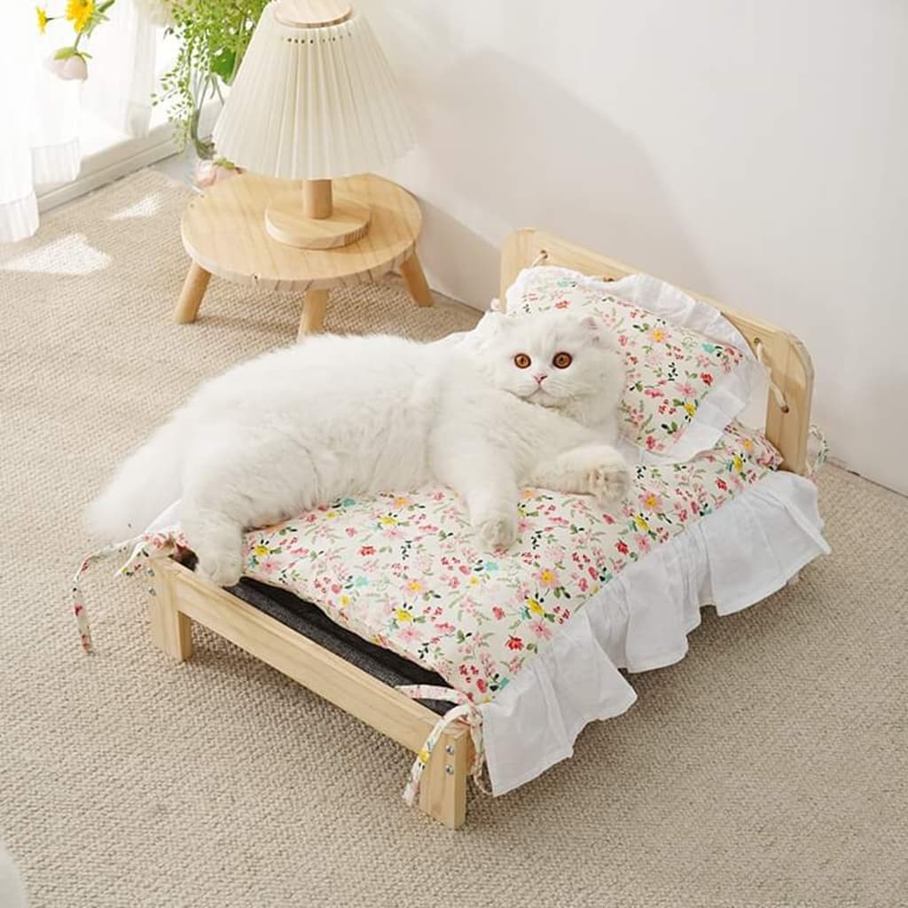 CatHoliday เตียงไม้ Miaofairy ที่นอนแมว ที่นอนสุนัข ที่นอนสัตว์เลี้ยง
