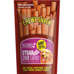 CatHoliday สลิคกี้ ชิววี่สแนค (แผ่น) Sleeky Chewy Strap ขนมสุนัข ขนมสัตว์เลี้ยง