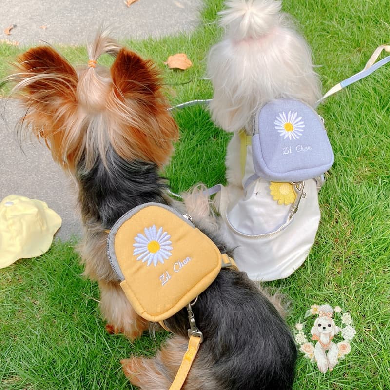 CatHoliday สายจูงกระเป๋าดอกไม้ สายจูงสัตว์เลี้ยง สายจูงสุนัข สายจูงแมว - Image 2