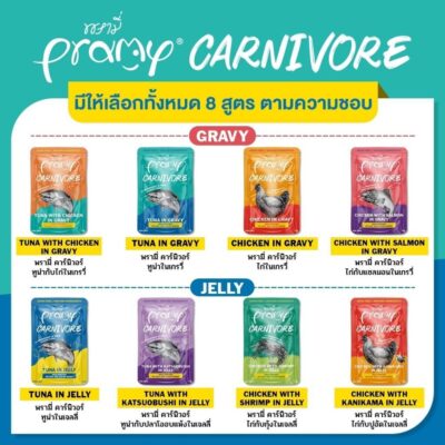 Alternative view of CatHoliday พรามี่ คาร์นิวอร์ Pramy Carnivore อาหารซองแมว อาหารแมวเปียก