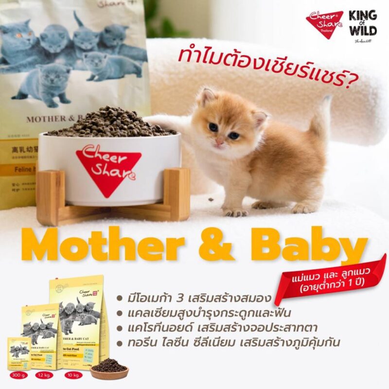 CatHoliday เชียร์แชร์ Cheershare อาหารแมว สูตร Mother & Baby cat ขนาด 10 kg. - Image 2