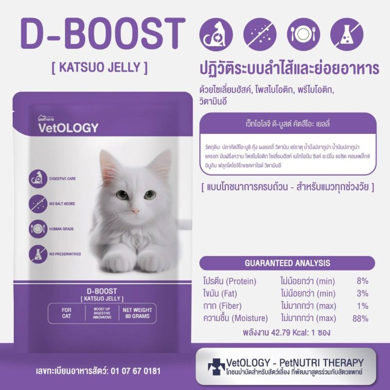 CatHoliday เพ็ทเทอเรีย อาหารเปียก VetOLOGY Boost  สำหรับแมวทุกช่วงวัย - Image 13