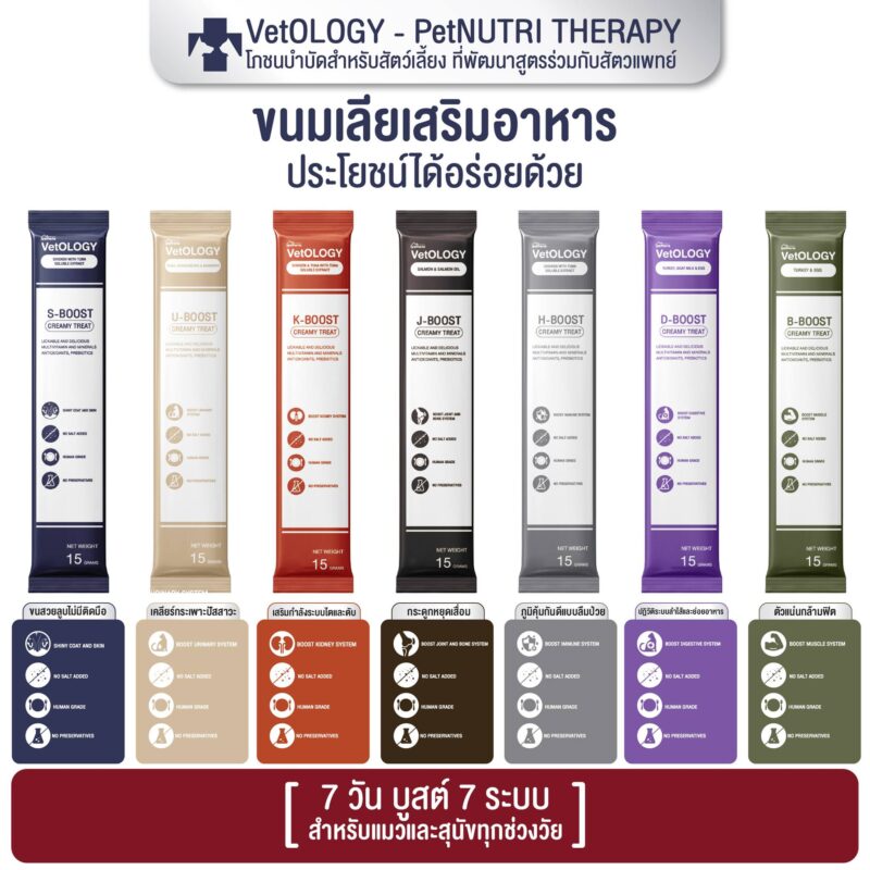 CatHoliday เพ็ทเทอเรีย Petheria VetOLOGY ยู-บูสต์ ครีมมี่ ขนมแมวเลีย - Image 3