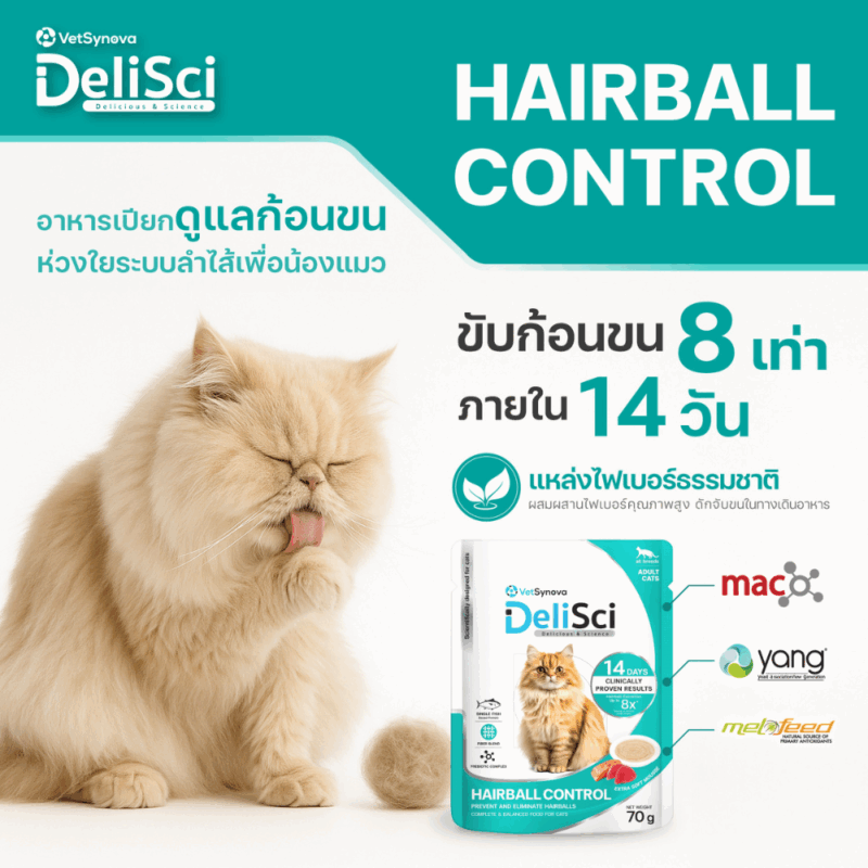 (1 ซอง) DeliSci เดลิซาย อาหารแมวเปียก เนื้อมูส สูตร Complete and Balanced ขนาด 70-80 กรัม - Image 6