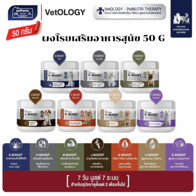 (50 G) Petheria ผงโรยอาหารสุนัข VetOLOGY สำหรับสุนัข ตั้งแต่อายุ 2 เดือนขึ้นไป