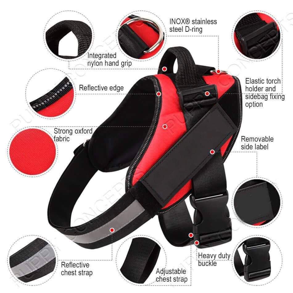 สายรัดอก K9 สายรัดอกสุนัข สายรัดอกสัตว์เลี้ยง - Image 3