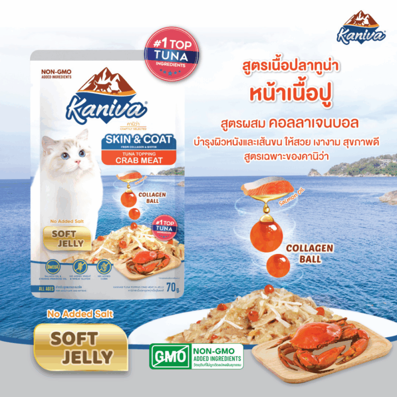 CatHoliday [ยกลัง 48 ซอง] Kaniva อาหารแมวเปียก คานิว่า สำหรับแมวทุกช่วงวัย พร้อมคุณประโยชน์ ขนาด 70 g/ซอง - Image 3