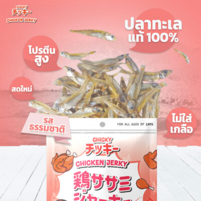 Alternative view of CatHoliday [ 30g-45g ] ขนมแมว Chicky Chicken Jerky คัดสรรเนื้อแท้ โปรตีนสูง ไขมันต่ำ ไม่แต่งสีแต่งกลิ่น