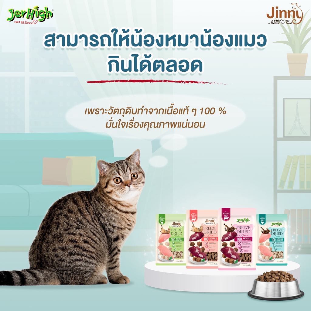 CatHoliday จินนี่ ฟรีซดราย Jinny Freeze-Dried ขนมแมว อาหารแมว ขนมสัตว์เลี้ยง - Image 4
