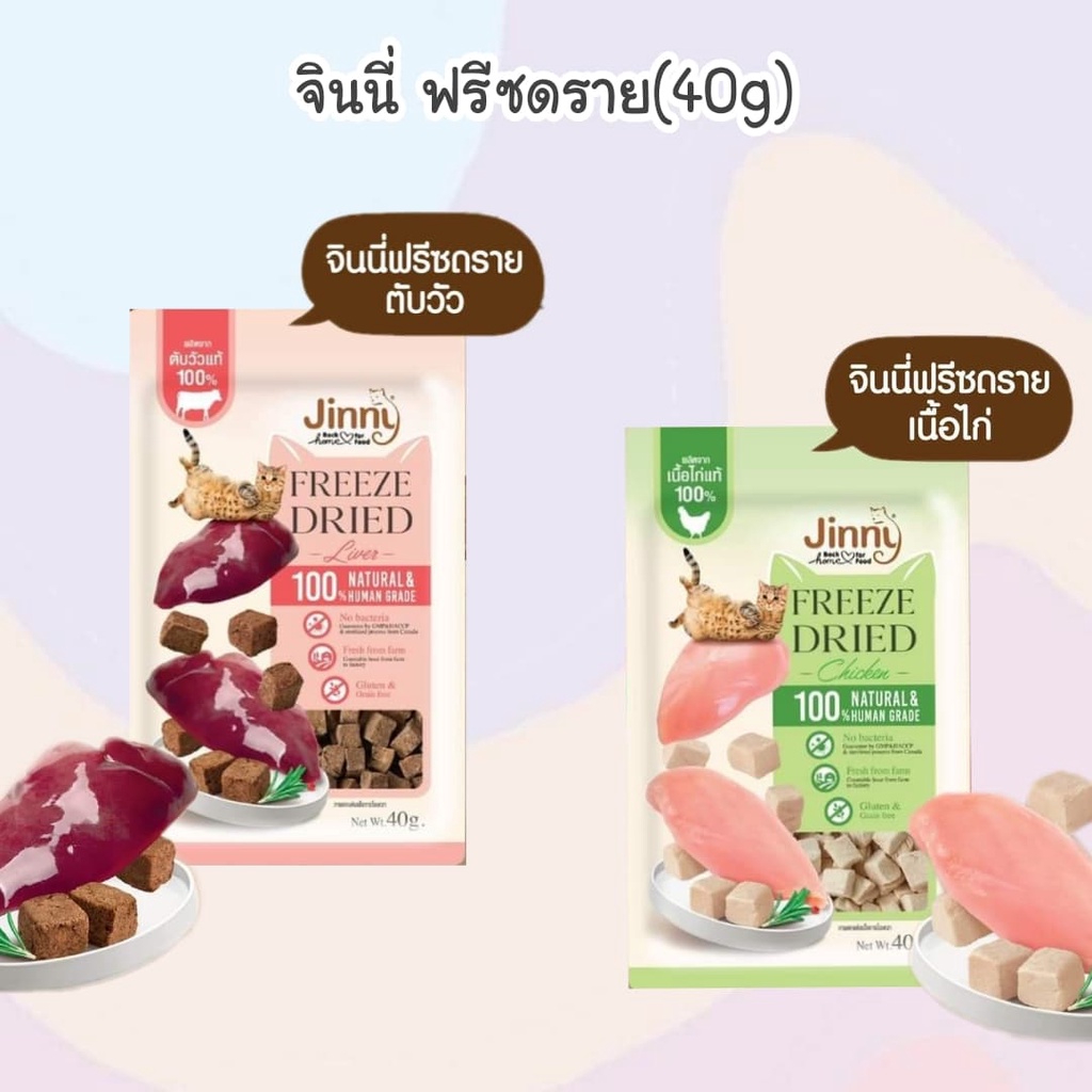 CatHoliday จินนี่ ฟรีซดราย Jinny Freeze-Dried ขนมแมว อาหารแมว ขนมสัตว์เลี้ยง - Image 2