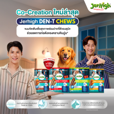 Alternative view of [ ใหม่! 180กรัม ] ขนมขัดฟันสุนัข JerHigh Den-T Chews ขนมสุนัข เจอร์ไฮ เดน-ที ชิวส์ ไม่เติมน้ำตาล โปรตีนสูง (7+1 แท่ง)